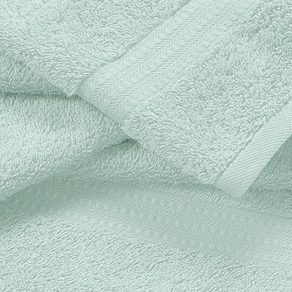 MyOwn 6 Piece Towel Set, 100% Combed Cotton - 2 Bath Towels, 2 Hand Towels, 2 Wash Cloths - 500 GSM Luxury Hotel Quality Ultra Soft Highly Absorbent Towel Set for Bathroom - Sea Green - color: Sea Green