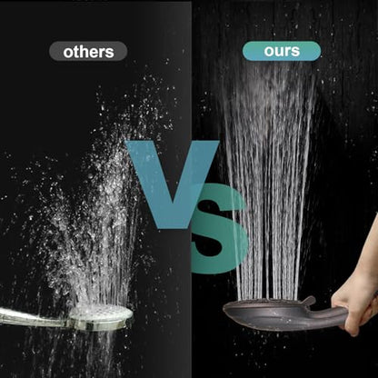 Cobbe 8-Setting Handheld Shower Head, Water-Saving Design, ORB | Trickle Pause Mode, 5ft Stainless Steel Hose, Brass Swivel Bracket, Tool-Free Installation - color: Oil Rubbed Bronze