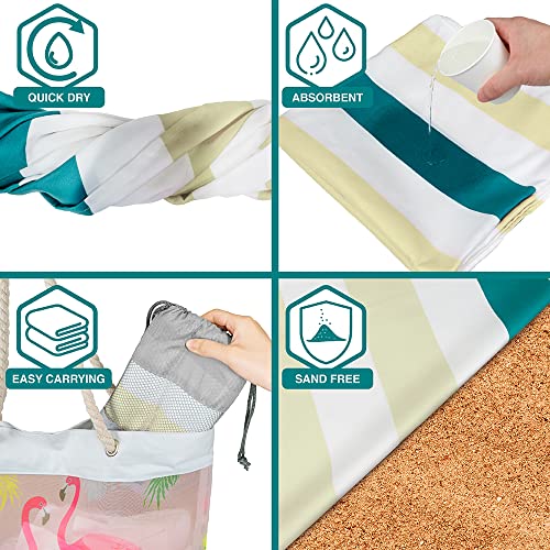 SUN CUBE Microfiber Beach Towel, Quick Dry, Beige Cream, 78x35 Inch | Quick Dry and Free Microfiber Towel, Lightweight Packable Swim Towel for Beach, Pool, Camping, Cruise, Travel - color: Beige, size: 78.00" x 35.00"