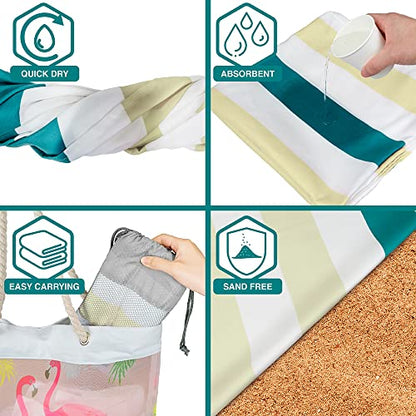 SUN CUBE Microfiber Beach Towel, Quick Dry, Beige Cream, 78x35 Inch | Quick Dry and Free Microfiber Towel, Lightweight Packable Swim Towel for Beach, Pool, Camping, Cruise, Travel - color: Beige, size: 78.00" x 35.00"