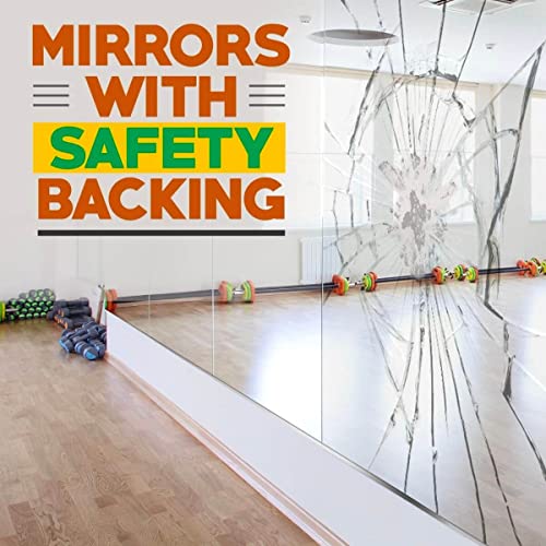 36x60 Inch Rectangle Frameless Bathroom Vanity Mirror with Beveled Edge - Shatterproof Wall Mounted Decorative Glass with Safety Backing for Living Room Bedroom Hallway Entryway - Fab Glass and Mirror - size: 36"L x 60"W, style: Rectangle