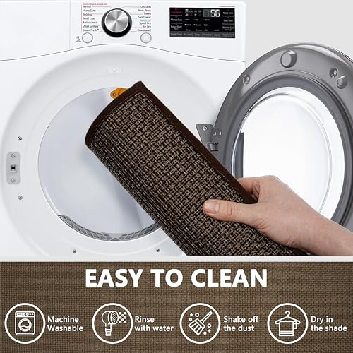 Long Bathroom Rugs Runner Bathroom Mat Quick Dry | Machine Washable Bathroom Rugs Ultra Thin Door Mat, 17" x 47" - color: Black Brown, size: Runner(17"x47")