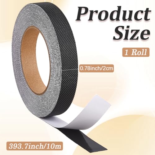 CREATCABIN Grip Tape Roll Waterproof Black Grip Tape Safety Non Skid Strips for Furniture Anti Slip Mobile Device Grip Fixed Outdoor Stairs Home Bathtubs Bathroom Floor Kitchen Adhesion Use 394x0.8in - style: black