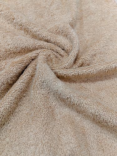 Mango Gifts 100% Cotton Hand Towels – Soft Terry Cotton with High Absorbency, Quick Dry, Lightweight and Durable, Machine Washable Towels for Bathroom, Gym and Spa, 16 x 28 Inch, Set of 2, Beige - color: Beige