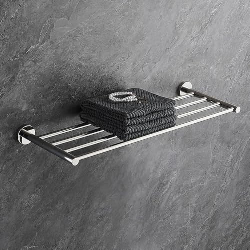 2-Tier Hotel Towel Racks for Bathroom, Wall Mounted Towel Shelf, 30 Inch Bathroom Towel Rack, Polished Chrome - color: Polished Chrome, size: 30 Inches