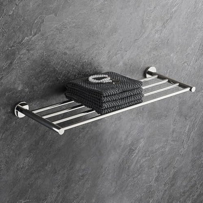 2-Tier Hotel Towel Racks for Bathroom, Wall Mounted Towel Shelf, 30 Inch Bathroom Towel Rack, Polished Chrome - color: Polished Chrome, size: 30 Inches