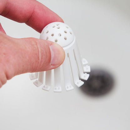 TubShroom Toss 21pk Disposable Bath Tub Drain Strainers - Hair Catcher Snare for Shower Bathtub to Prevent Clogged Drains, Traps Human and Pet Hair, One Year Supply (White) - color: White