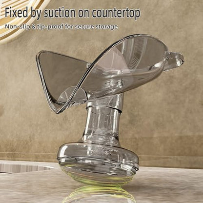 Self Draining Leaf Soap Dish – Easy to Clean Waterfall Soap Holder, Multi-Use for Shower, Bathroom & Kitchen Sink, Durable & Stylish (Cream Bear) - color: Cream Bear