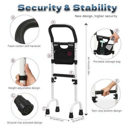 Stand Assist Updated-Movable Standing Aid Rail for Couch, Chair, Bedside, Toilet. Assistance Handle for People with Limited Mobility. Safety Grab Bar for Standing. - size: Model C