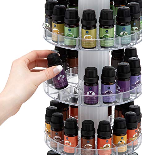 J JACKCUBE DESIGN Rotating Essential Oil Display Stand Spinning Rack for 75 Bottles(up to 120) Organizer 5 Tier Storage Holder -MK505A (5 Tier) - color: 5 Tier