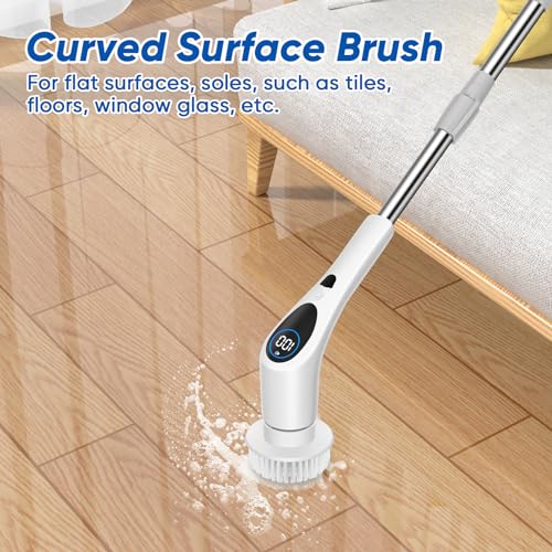 9-in-1 Electric Spin Scrubber Replaceable Brush Heads Set, Universal Electric Scrub Brush Heads for All Brands, Spin Brush Heads for Shower Scrubber, Electric Cleaning Brush for Bathroom Floor Tile