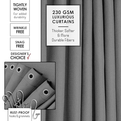 Clara Clark Grey Bathroom Set - Bathroom Sets with Shower Curtain and Rugs, 21PC Bathroom Accessory Set, Shower Curtain Set with Soap Dispenser & Toothbrush Holder - color: Grey, size: Complete Set + Bath Rugs