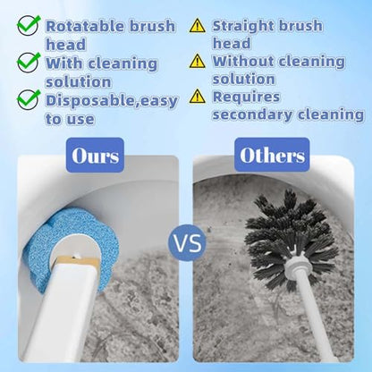 Disposable Toilet Brush with 36 Refills,Toilet Bowl Cleaner,Toilet Cleaning Supplies,Wall Mounted Toilet Wand Brush Kit with Holder for Bathroom Cleaning & Hygiene Bathtub Maintenance