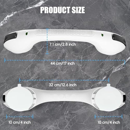 SPECILITE 17 Inch Suction Cup Grab Bar for Bathtub Shower 1 PCS | For Disabled and Elderly, for Bathroom Toilet Tiles Glass Seniors Handicap Safety Handrail - style: 1 pack