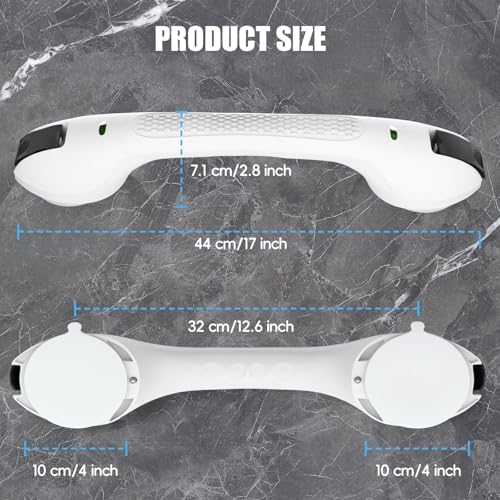 SPECILITE 17 Inch Suction Cup Grab Bar for Bathtub Shower 2 PCS | For Disabled and Elderly, for Bathroom Toilet Tiles Glass Seniors Handicap Safety Handrail - style: 2 pack