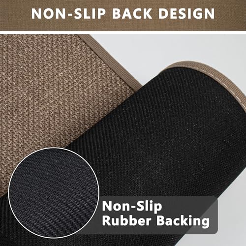 Ultra Thin Bathroom Rugs Non Slip Bath Mat 17" x 32" Bathroom Mat | Quick Dry Machine Washable Rugs Perfect for Shower, Camel - color: Dark Beige, size: Medium(17"x32")