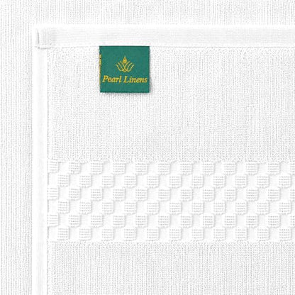 Pearl Linens Bath Towels Set of 4, 27 x 55 Inches, 100% Ring Spun Cotton Towels for Bathroom 650 GSM Quick Dry Lightweight Hotel Towels, Highly Absorbent Premium Towels for Home, Spa & Bathroom,White
