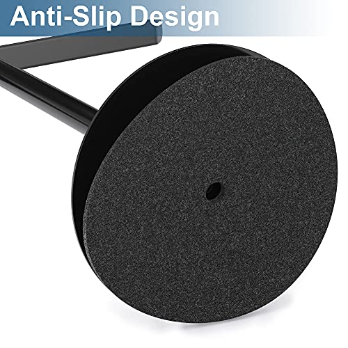 Black T-Shaped Hand Towel Holder Stand for Countertops, Stainless Steel | Countertop rack for bathrooms and kitchens; waterproof finish organizes hand towels, headbands and other lightweight items. - color: Black