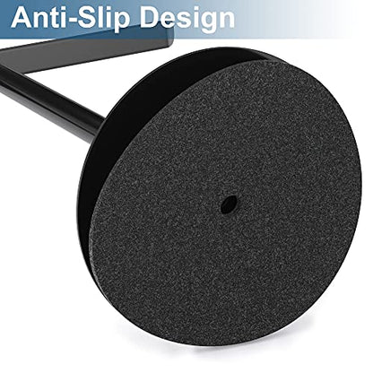 Black T-Shaped Hand Towel Holder Stand for Countertops, Stainless Steel | Countertop rack for bathrooms and kitchens; waterproof finish organizes hand towels, headbands and other lightweight items. - color: Black