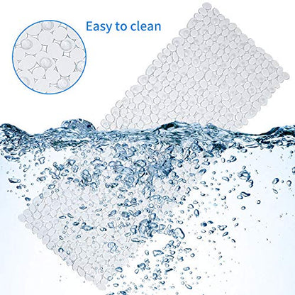 Pebble Bath Mat for Bathtub to Anti Slip Bathtub Mat in Shower with 16 Inches by 35 Inches (Clear) - color: Clear