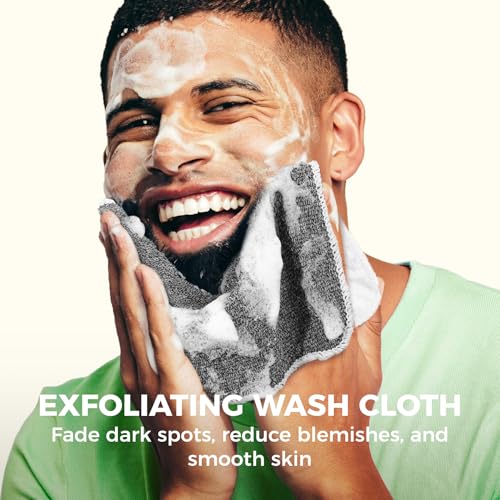 ZOMCHI 2 Count Wash Cloths, Exfoliating Washcloth with Dual Texture for Face and Body, Exfoliating Wash Cloth for Showering (Deep and Gentle) | Exfoliating Washcloth Creates Rich Lather, Quick-Drying Face Cloth, Exfoliating Wash Cloth for Showering (Deep