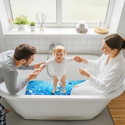 Upgrade Cartoon Baby Bath Mat Non Slip - 40"x16" Extra Long Bathtub Mat for Baby Eco Friendly Durable Bath Mat for Tub Non Slip Kids Tub Mat with Suction Cups, Machine Washable and No Fading, Mermaid - color: H-mermaid-5