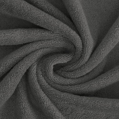 Feather & Stitch 100% Cotton 625 GSM Bath Towel Set of 6, Ultra Soft Highly Absorbent 2 Bath Towels, 2 Hand Towels & 2 Washcloth - Luxury Quick Dry Shower Towels (Dark Grey) - color: Dark Grey
