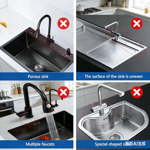 Kitchen Sink Splash Guard Gen2-30" x 6'' Silicone Sink Mat Splash Guard fit for Countertop, Bathroom,Farmhouse,RV by EBIGIC (off white) - color: off-white 30in, size: 30”x 6.0”