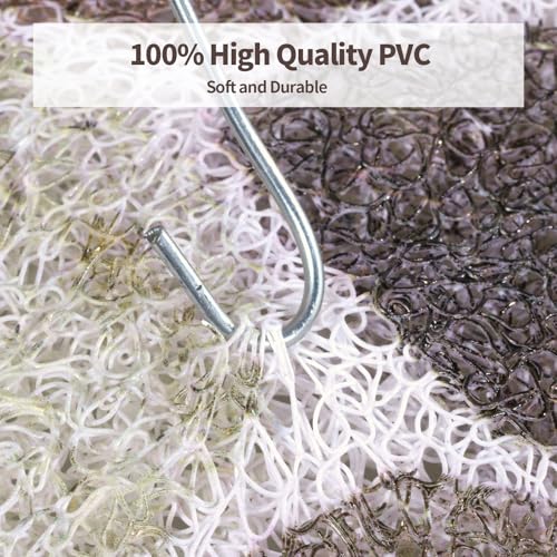 Hombys Non Slip Shower Mat 27x27 in, Shower Floor Mats with Drain Hole, Secure PVC Loofah Mat, Boho Coffee Pebble - color: Coffee Pebble, size: 27" x 27" (Rectangular)
