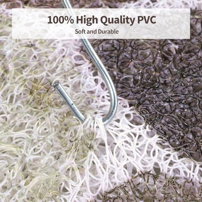Hombys Non Slip Shower Mat 27x27 in, Shower Floor Mats with Drain Hole, Secure PVC Loofah Mat, Boho Coffee Pebble - color: Coffee Pebble, size: 27" x 27" (Rectangular)