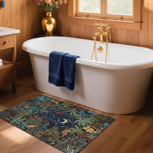 GarveeHome Jungle Animal Washable Area Rug - color: Blue, size: 2' x 3' (Rectangular)