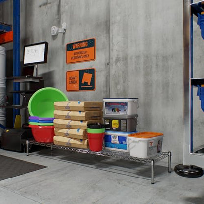 18" Deep x 72" Wide x 8" Height Wire Shelving Kit | 1-Tier | NSF Commercial Storage Rack Unit - size: 18" Deep x 72" Wide