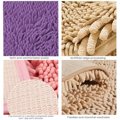 Bathroom Rugs 2024 New 27" X 18" Microfiber Non-Slip Absorbent Shaggy Extra Soft Thick Washable Bath Mats Plush Machine Wash Dry Quick Dry Bath Rug for Bathroom Floor Tub Shower Kitchen - color: Blue