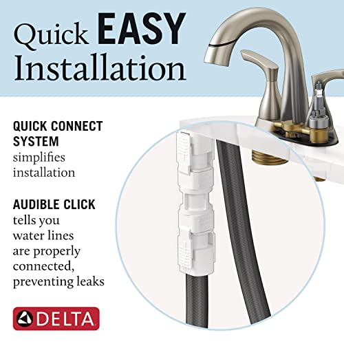 Delta Broadmoor Centerset Chrome Bathroom Faucet with Sprayer, 4 Inch 3 Hole Bathroom Sink Faucet with Pull Out Sprayer, Push-Pop Drain, Chrome 25765LF-PD - color: Chrome
