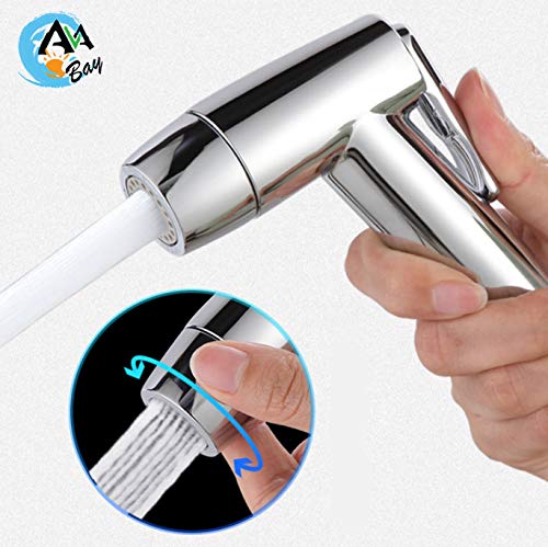Dual Mode Toilet Bidet Sprayer Head – Chrome Finish Handheld Bidet for Toilet & Bathroom Cleaning – Cloth Diaper Sprayer, Muslim Shower, Jet Spray – G1/2 Coupling - style: Dual Mode Adjustable