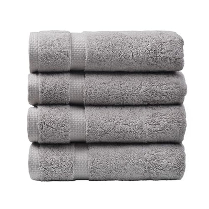 SOFE H&L | Olea Luxury Turkish Cotton Hand Towels Set of 4 Cool Gray | Premium, Soft, Durable, Absorbent | Hotel Quality Plush Towels and Thick Towel Sets - color: Cool Gray, size: Set of 4 (4 Hand Towels)