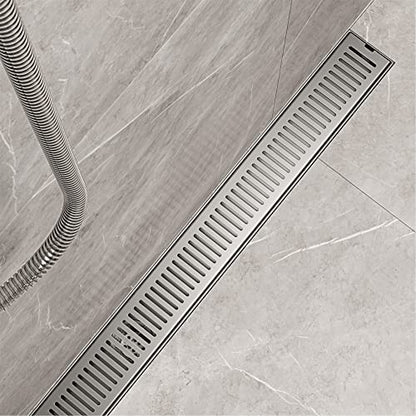 VIGO Elan 36 in. Linear Shower Drain in Brushed Nickel - VG07003BN - color: Brushed Nickel, size: 36 in.
