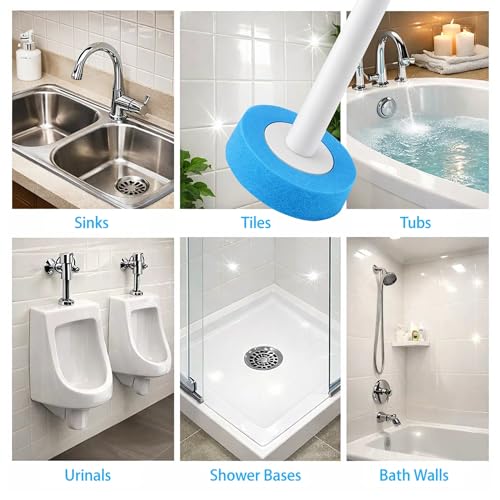 CiLoN 30 Pack Disposable Toilet Bowl Brush & Holder Set with Auto-Open Lid | Wall-Mounted Disposable Toilet Cleaning Set For Touch-Free Space-Saving Hygienic Modern Bathrooms (Starter Kit + 30 Sponge) - size: Starter Kit + 30pcs Refill Heads