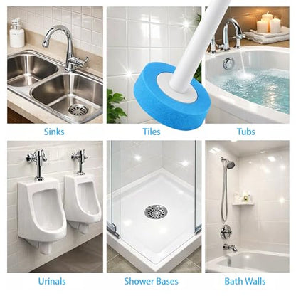 CiLoN 30 Pack Disposable Toilet Bowl Brush & Holder Set with Auto-Open Lid | Wall-Mounted Disposable Toilet Cleaning Set For Touch-Free Space-Saving Hygienic Modern Bathrooms (Starter Kit + 30 Sponge) - size: Starter Kit + 30pcs Refill Heads