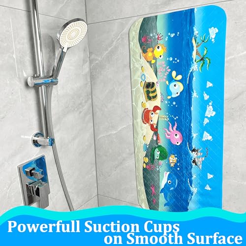 Cute Cartoon Non-Slip Bath Mat for Tub - Anti-Slip Kids Bathtub Mat, Slip-Resistant Shower Mat for Bathroom Safety, 35 X 15.3 Inch, Easy to Clean (Ships) - color: Ships