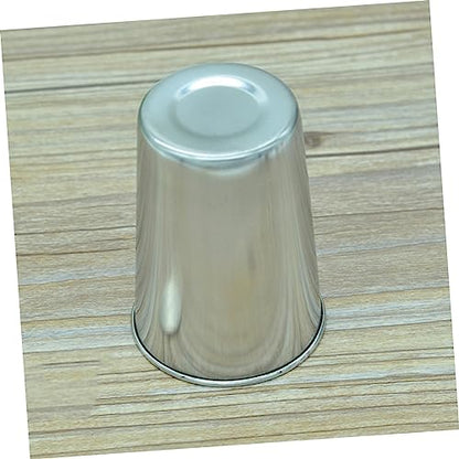 VALICLUD 2pcs Stainless Steel Cups Bathroom Toothbrush Tumbler Beverage Cup Silver Versatile Drinkware for Water Juice More Easy to Clean - size: 6X6cm