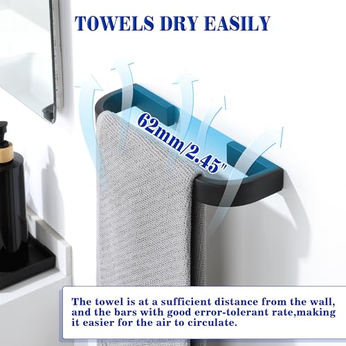 Alise 10'' Towel Bar for Bathroom,Black Towel Holder Towel Racks for Bathroom Wall Mount,SUS304 Stainless Steel Towel Rail Towel Hanger for Walls - size: 10 Inch