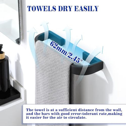 Alise 10'' Towel Bar for Bathroom,Black Towel Holder Towel Racks for Bathroom Wall Mount,SUS304 Stainless Steel Towel Rail Towel Hanger for Walls - size: 10 Inch