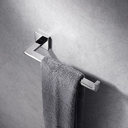 Miyili Towel Ring Bathroom Hand Towel Holder Square Style Towel Rack Wall Mounted Polished Stainless Steel, D06C - color: Polished Steel