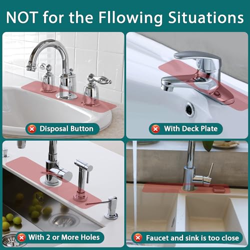 Faucet Mat for Kitchen Sink Water Absorbing Stone Tray for Bathroom Counter | 19.7 x 4 inch, Faucet Splash Guard, Quick Dry, Raised Feet, Diatomaceous Earth, Sink Protector, Kitchen Sink Accessories