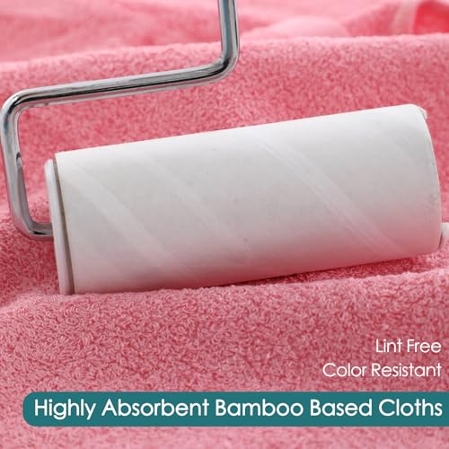JEFFSUN Baby Washcloths 12 Pack,Super Soft Face Towels,10''x10'',White+Pink | 100% Viscose,Gently Wash Face and Body,Skin Friendly,Easy Rinsed,Hanging Loop,Quick Dry,Newborn Kid Toddler Bath Shower Gifts - color: White & Pink, size: 10x10 inch-12 Pack