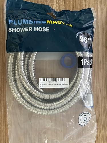Shower Hose 96 Inches Stainless Steel Handheld Shower Head Hose Replacement with Brass Nut Long Fexible Shower Hose Extension - size: 96 inch(1pcs)