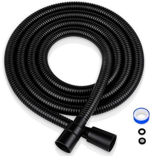 G-Promise 70 Inch Stainless Steel Long Shower Hose Replacement | Thickened and Stretchable Design, Built to Last, Tangle & Kink Free, Universal Fit,Tool-free Installation - color: Matte Black, size: 70 Inch