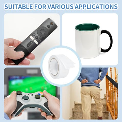 PATIKIL 2 Inch x 20 Feet Non-Slip Grip Tape, Waterproof Non-Abrasive Traction Tape Self-Adhesive Cushion Pad Strips for Handrails Game Controllers Ovens- 1 Roll (Clear) - color: Clear, size: 2 Inch x 20 Feet