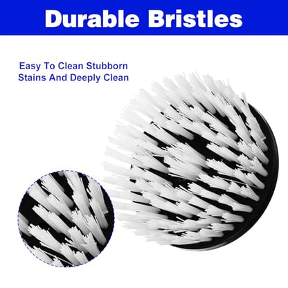 Electric Spin Scrubber Replacement Brush Heads, 8 Pack Cordless Spin Scrubber Brush Replaceable Heads with Base and Storage Bag, Rotatable Cleaning Brushes for Household Bathroom Floor Tile Car